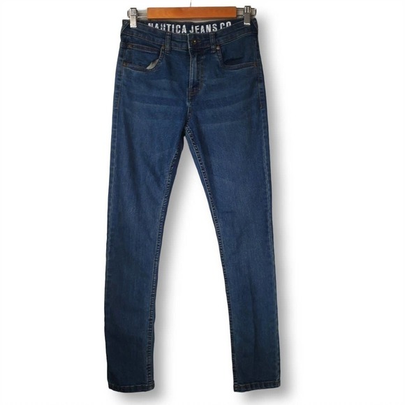 Nautica Jeans Co. High Rise Skinny Jeans Medium Wash Blue Size 14 - Picture 1 of 10